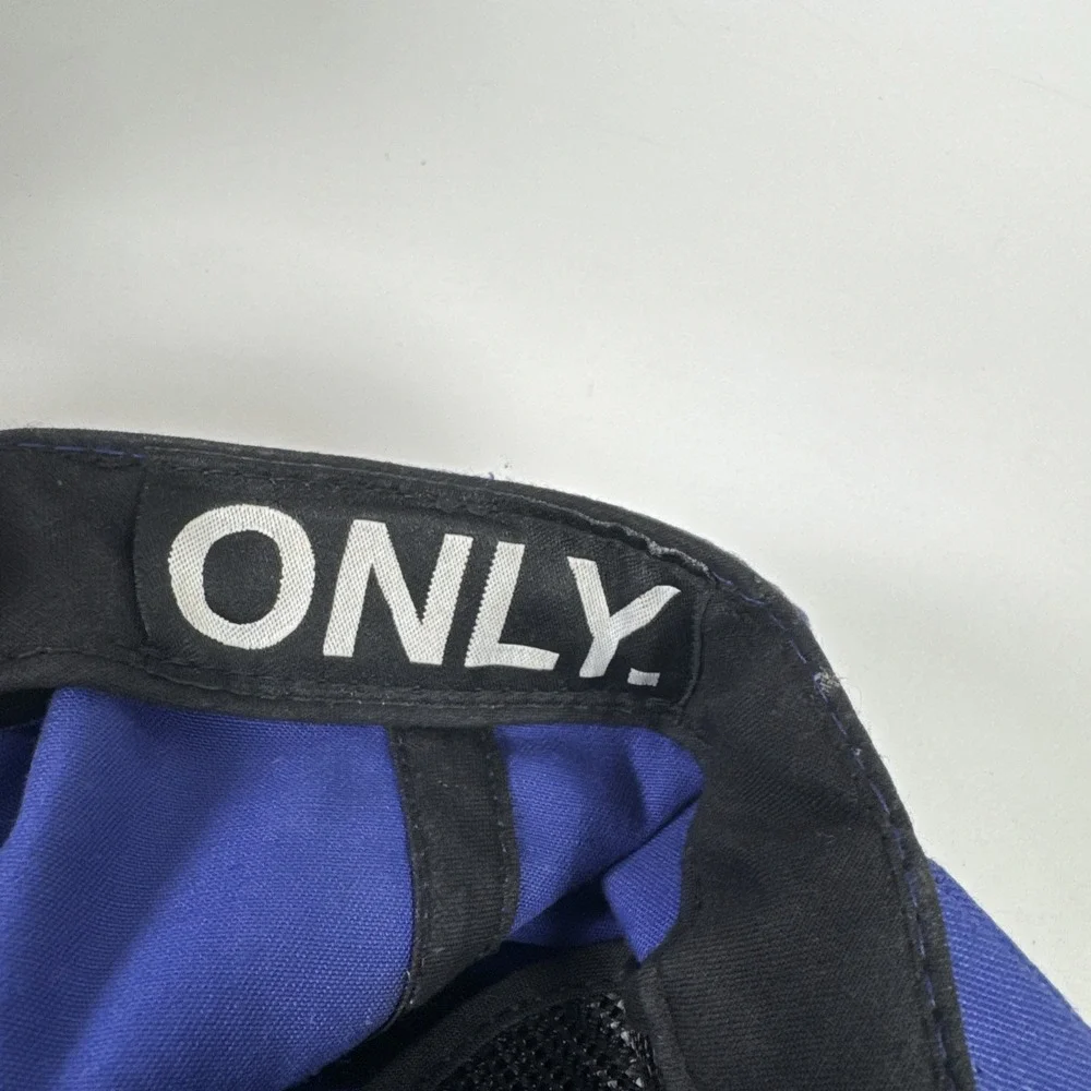 Only NY Logo Leather Patch Blue Hat Cap Adjustable‎ Snapback